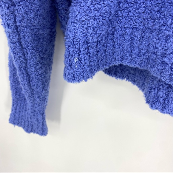 Free People Blue Relaxed Sweater Medium - Picture 3 of 9